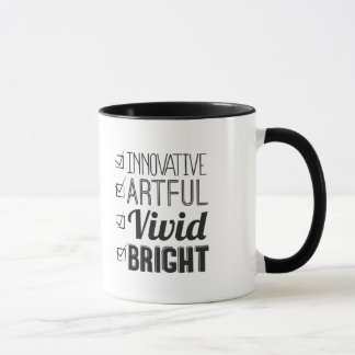 BRIGHT Coffee Mug, Checklist Mug