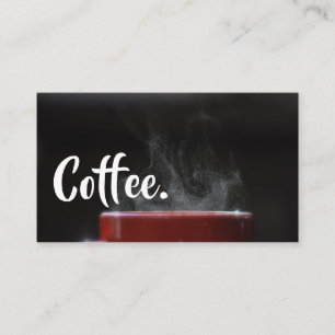 Bright Coffee Steam Simple Mountain Punch-Card Loyalty Card