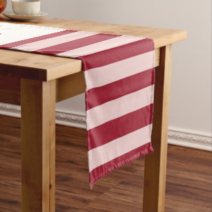 Bright Color Stripes Modern Personalized Message Short Table Runner