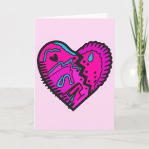 Bright Colored 80's Themed Greeting  Card