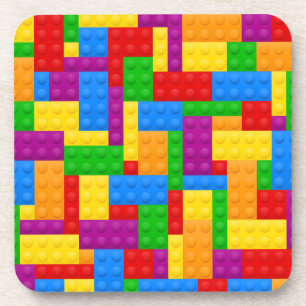 BRIGHT COLORED CHILDRENS BUILDING BLOCKS COASTER