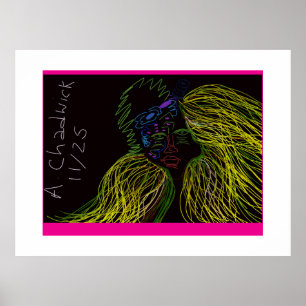 Bright Colored Puppet Poster