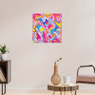 Bright Colorful Abstract Art Poster