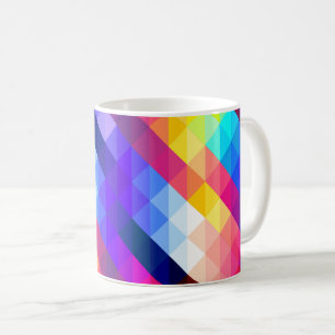 Bright Colorful Abstract Geometric Pattern Coffee Mug