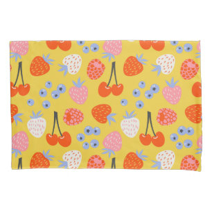 Bright Colorful Berry Fruit Pattern Pillowcase