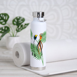 Bright Colorful Birds of Paradise Water Bottle