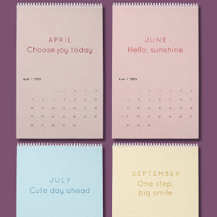 Bright & Colorful Inspiration Wall Calendar