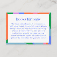 Bright Colorful Playful Abstract Baby Shower Books