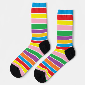 Bright Colorful Rainbow Striped Socks
