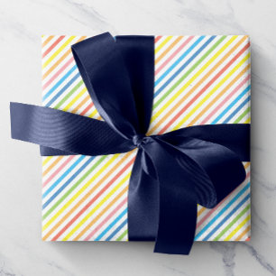 Bright Colorful Striped Wrapping Paper