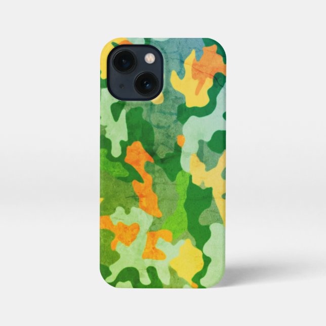 Bright Colour Camo Pattern iPhone Case (Back)