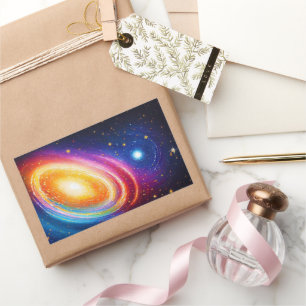 bright colour galaxy space geometric psychedelic sticker