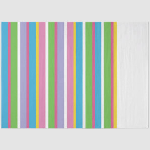 Bright Colour Stripes NAME Modern Summer Fun Hip Tissue Paper