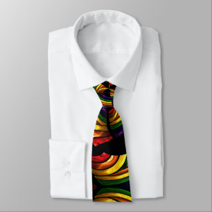 bright colour swirls boss tie