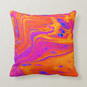 Bright Coloured Abstract Art Throw Pillow