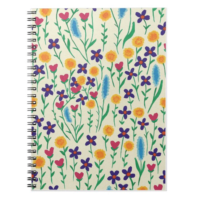 Bright Coloured Floral Watercolor Notebook/Journal Notebook (Front)