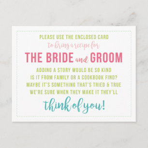 Bright Coloured Recipe Card Shower Enclosure Card