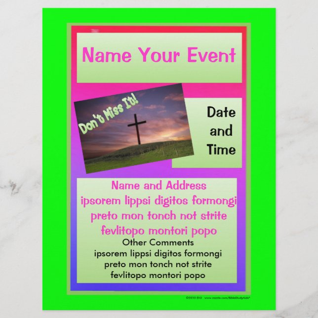 Bright Coloured Special Event Flyer (Front)