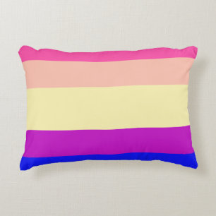 Bright Coloured Stripes-Summer- Accent Pillow
