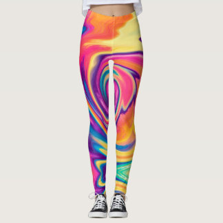 Bright Coloured Tie-Dye Leggings