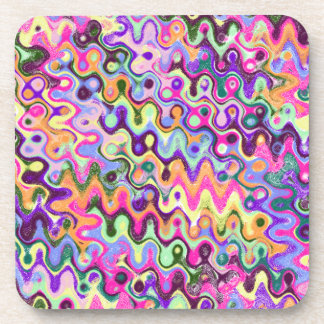 Bright Colourful Abstract Art Coasters