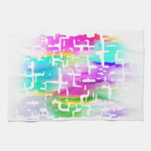 Bright Colourful Abstract Multicolored Pattern Kitchen Towel
