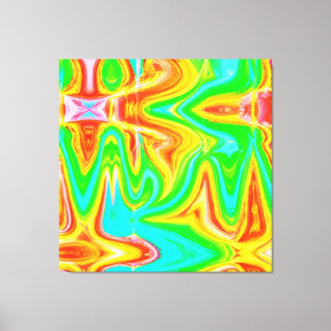Bright Colourful Abstract Pattern Canvas Print (Front)