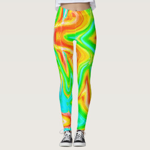 Bright Colourful Abstract Pattern Leggings