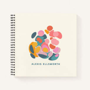 Bright Colourful Abstract Shapes Personalized Notebook