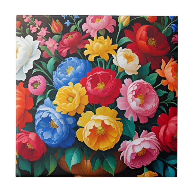 Bright, colourful and vivid tile (Front)