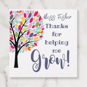 Bright colourful apple tree helping me grow favour tags