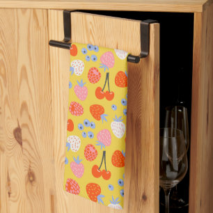 Bright Colourful Berry Fruit Pattern Kitchen Towel