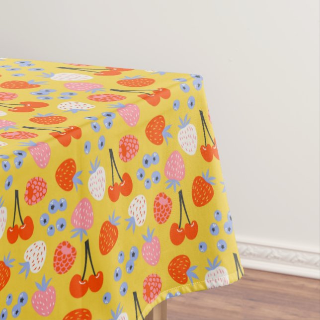 Bright Colourful Berry Fruit Pattern Tablecloth (In Situ)
