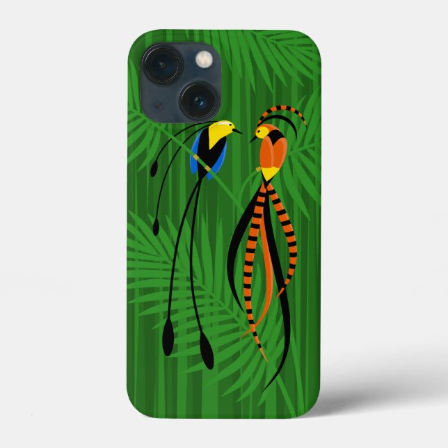 Bright Colourful Birds of Paradise Dark Case-Mate iPhone Case (Back)