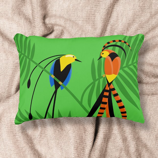 Bright Colourful Birds of Paradise Decorative Pillow (Creator Uploaded)