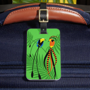 Bright Colourful Birds of Paradise Luggage Tag