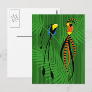 Bright Colourful Birds of Paradise Postcard
