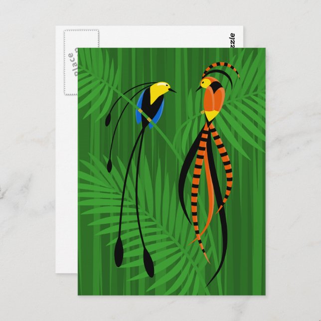 Bright Colourful Birds of Paradise Postcard (Front/Back)