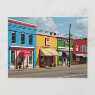 Bright Colourful Buildings Postcard