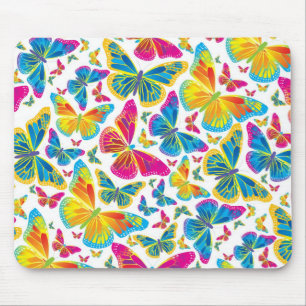 Bright colourful butterflies mousepad