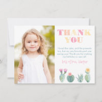 Bright Colourful Cactus Watercolor Birthday Party