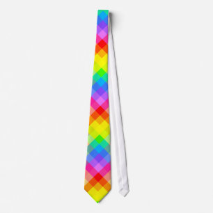 Bright Colourful Check Pattern. Tie
