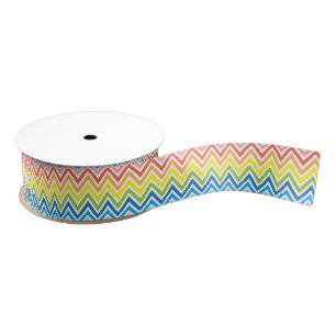 Bright Colourful Chevron Grosgrain Ribbon