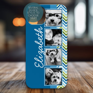 Bright Colourful Chevrons Instagram Photo Collage Case-Mate iPhone 14 Plus Case