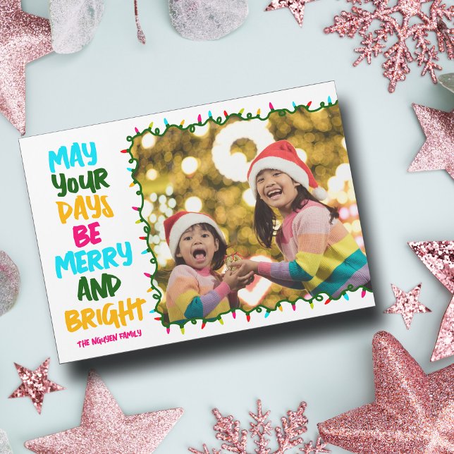 Bright Colourful Christmas Lights Photo Magnet Car (Creator Uploaded)