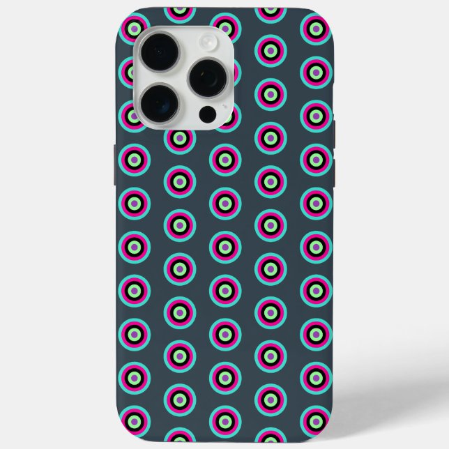 Bright Colourful Circles Case for iPhone 15 Pro Ma (Back)