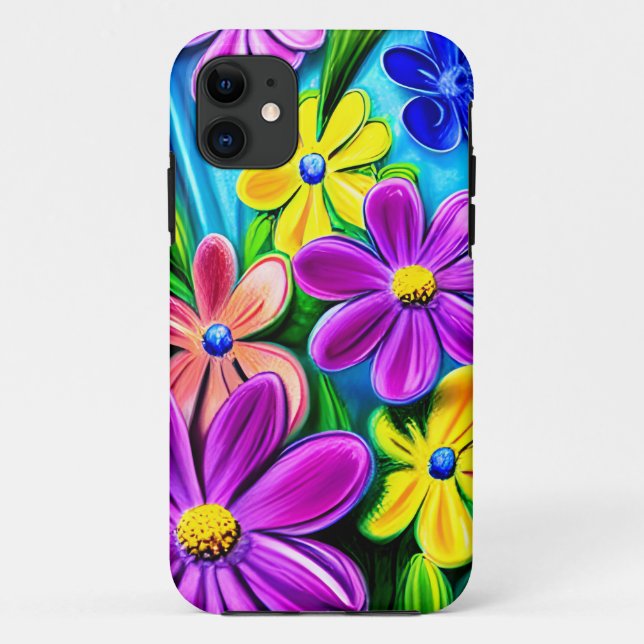 Bright Colourful Daisy Flowers Case-Mate iPhone Case (Back)