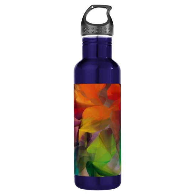 Bright Colourful Feather Art 710 Ml Water Bottle (Front)