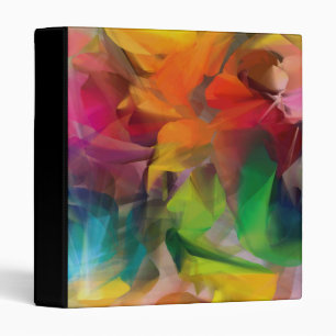 Bright Colourful Feather Art Binder