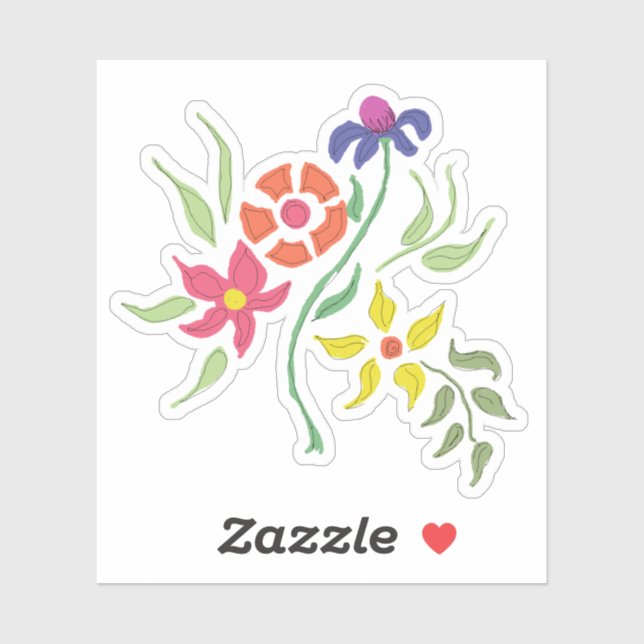 Bright Colourful Floral Bouquet  (Sheet)